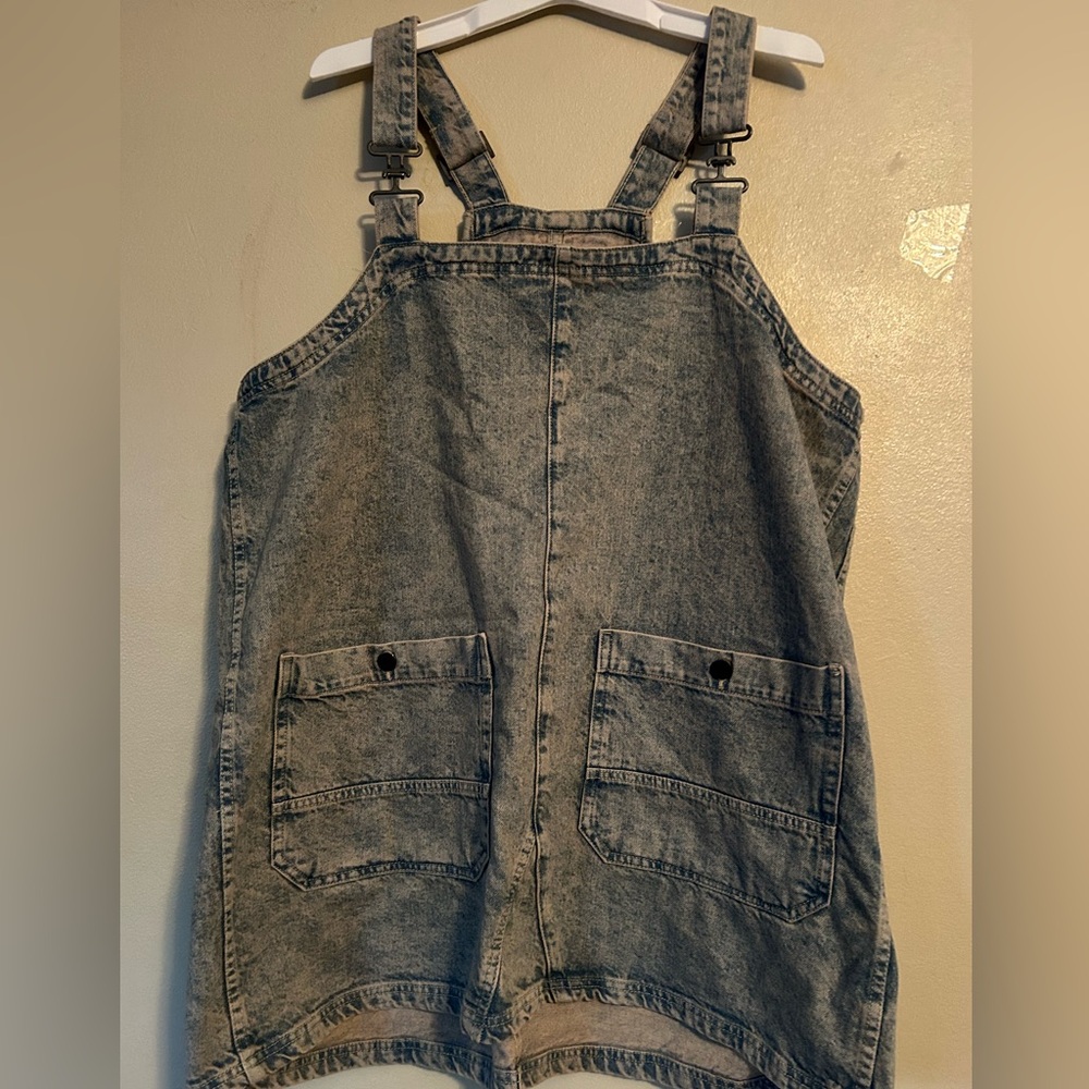 We The Free acid wash Blue Denim Overalls